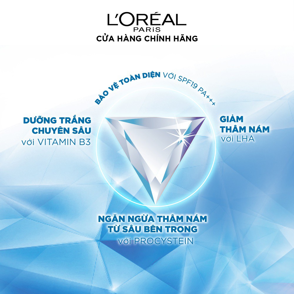 Kem dưỡng trắng mịn và giảm thâm nám ban ngày L'Oreal Paris Aura Perfect Clinical Day SPF 19PA +++ 50ml (kem ngày) | WebRaoVat - webraovat.net.vn