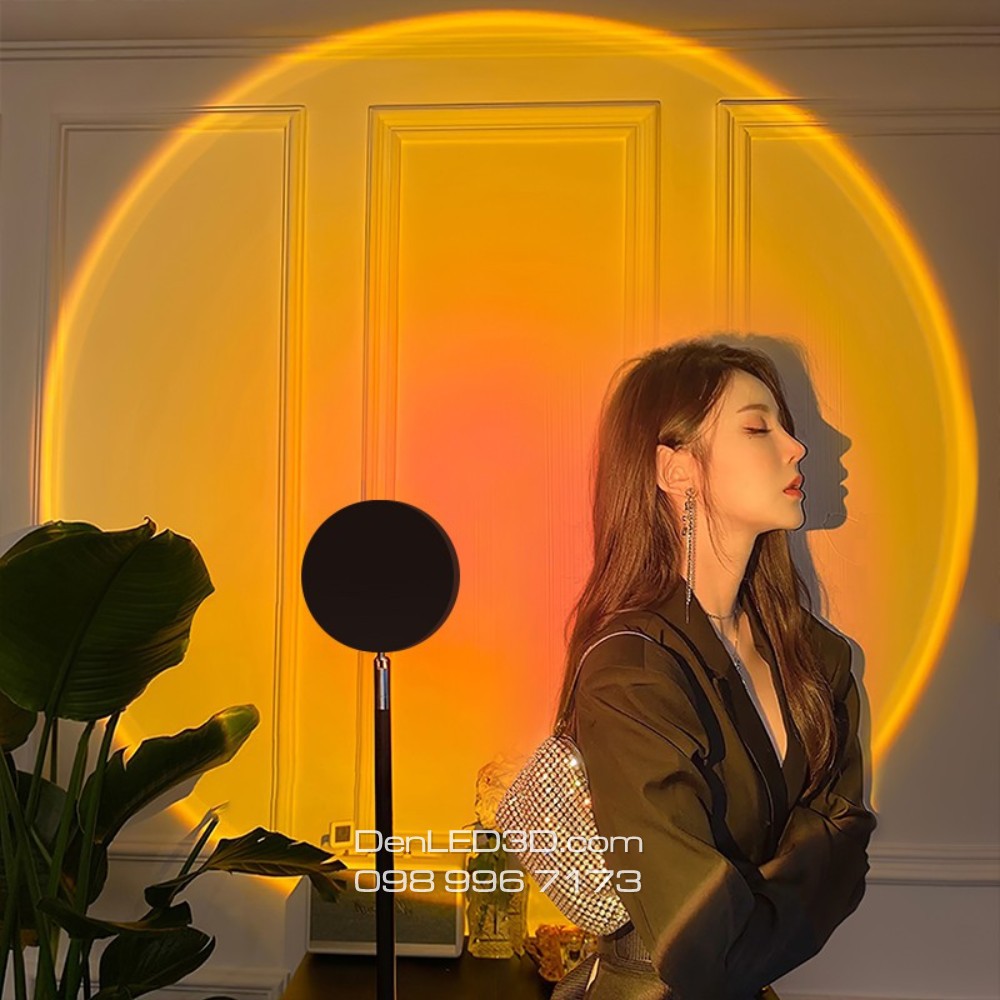 Đèn Chiếu Hoàng Hôn Sunset Light Tiktok Led 16 Màu Điều Khiển Remote