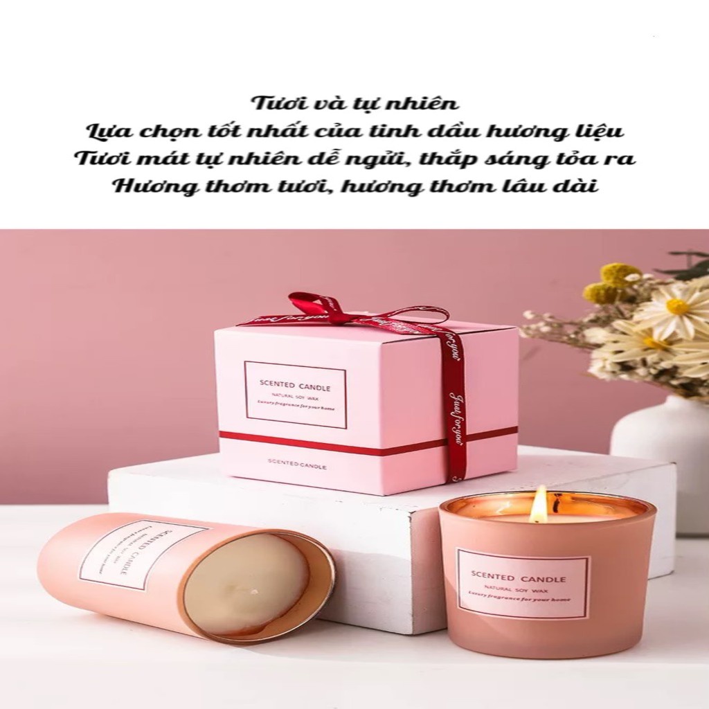 Nến Thơm Phòng SCENTED CANDLE CozyBin Trang Trí Phòng Ngủ Giúp Thư Giãn Nguyên Liệu Thiên Nhiên Cao Cấp NTP02