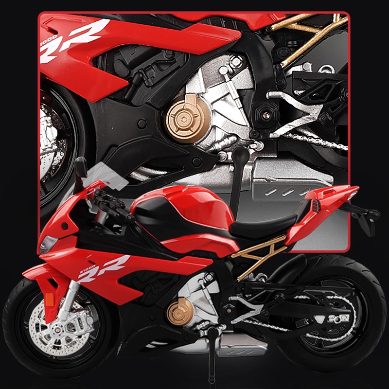 Mô Hình Xe Mô Tô BMW S1000RR Bằng Hợp Kim Tỉ Lệ 1: 12