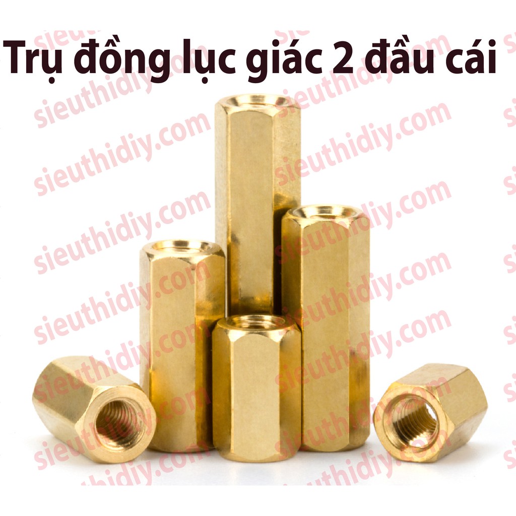 Trụ Đồng 2 đầu cái ren trong M2M2.5M3M3.5M4