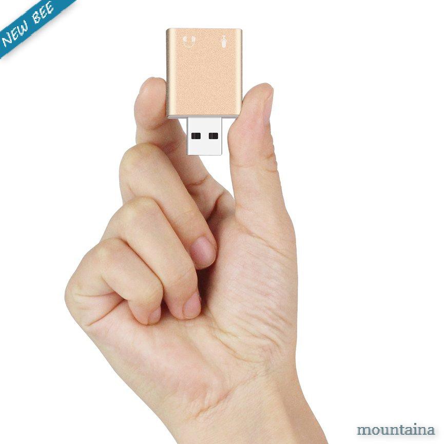 Đầu chuyển đổi card âm thanh usb sang tai nghe / micro tiện dụng