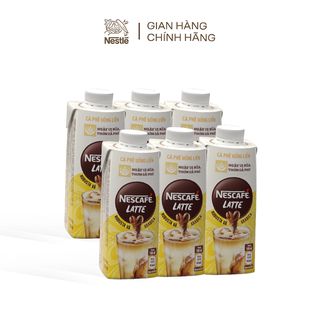  Lốc 6 hộp cà phê uống liền Nescafé® Latte (hộp 180ml)