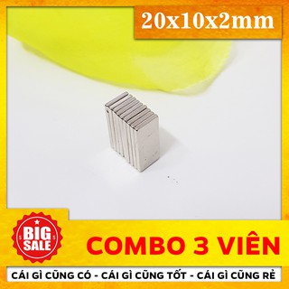 Nam châm chữ nhật đất hiếm 202mm - 3 Viên