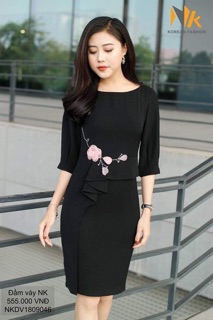 Đầm peplum bèo lệch NK