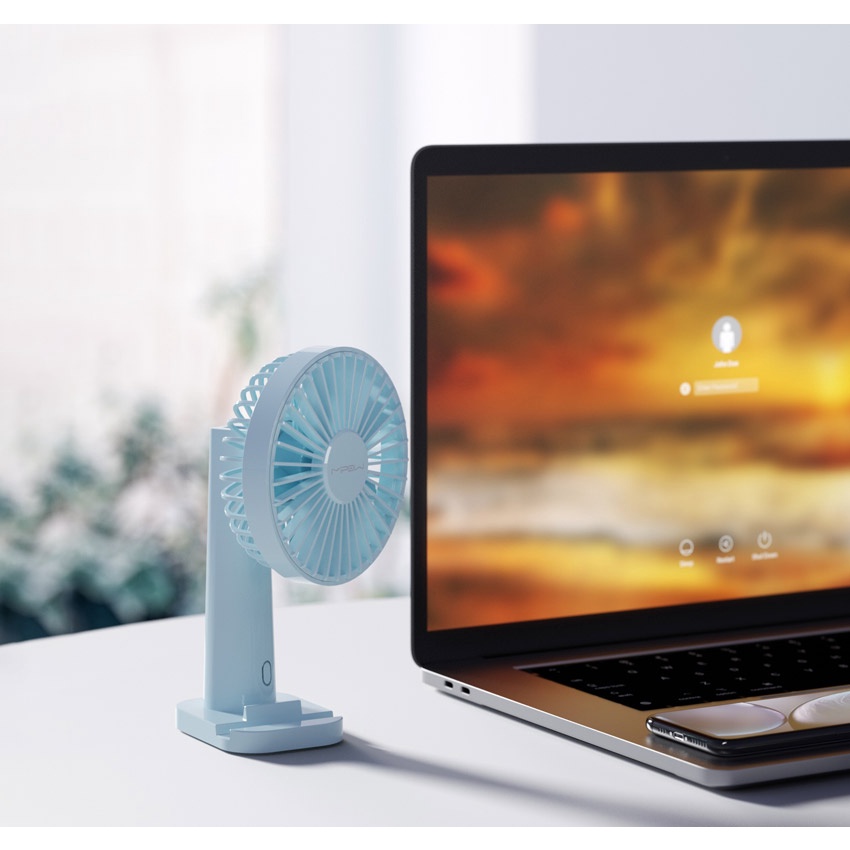 Quạt Thông Minh Mipow Flip Adjust Mini Fan [Chính Hãng] Nhỏ Gọn, Nhẹ Nhàng Kết Hợp Giá Đỡ Điện Thoại