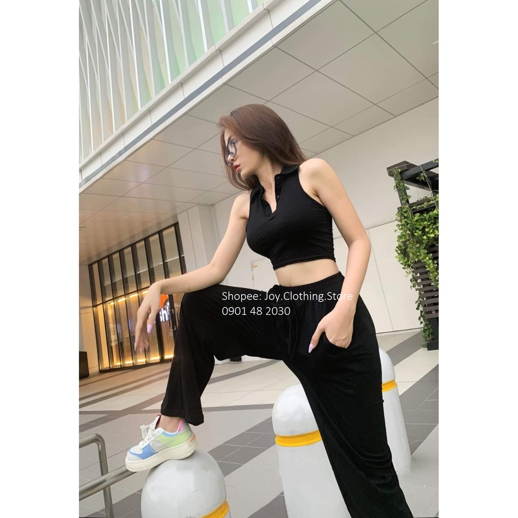 [HÌNH THẬT] ÁO BA LỖ CÓ CỔ PETER KIỂU TRƠN BASIC, CROPTOP NỮ ÔM BODY HOT GIRL ULZZANG HÀN QUỐC SWAG CHẤT 94