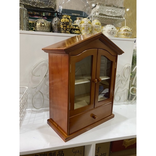 Tủ thuốc gỗ 2 cánh có hộc tủ bằng gỗ cao su tự nhiên. Hàng VN xuất khẩu