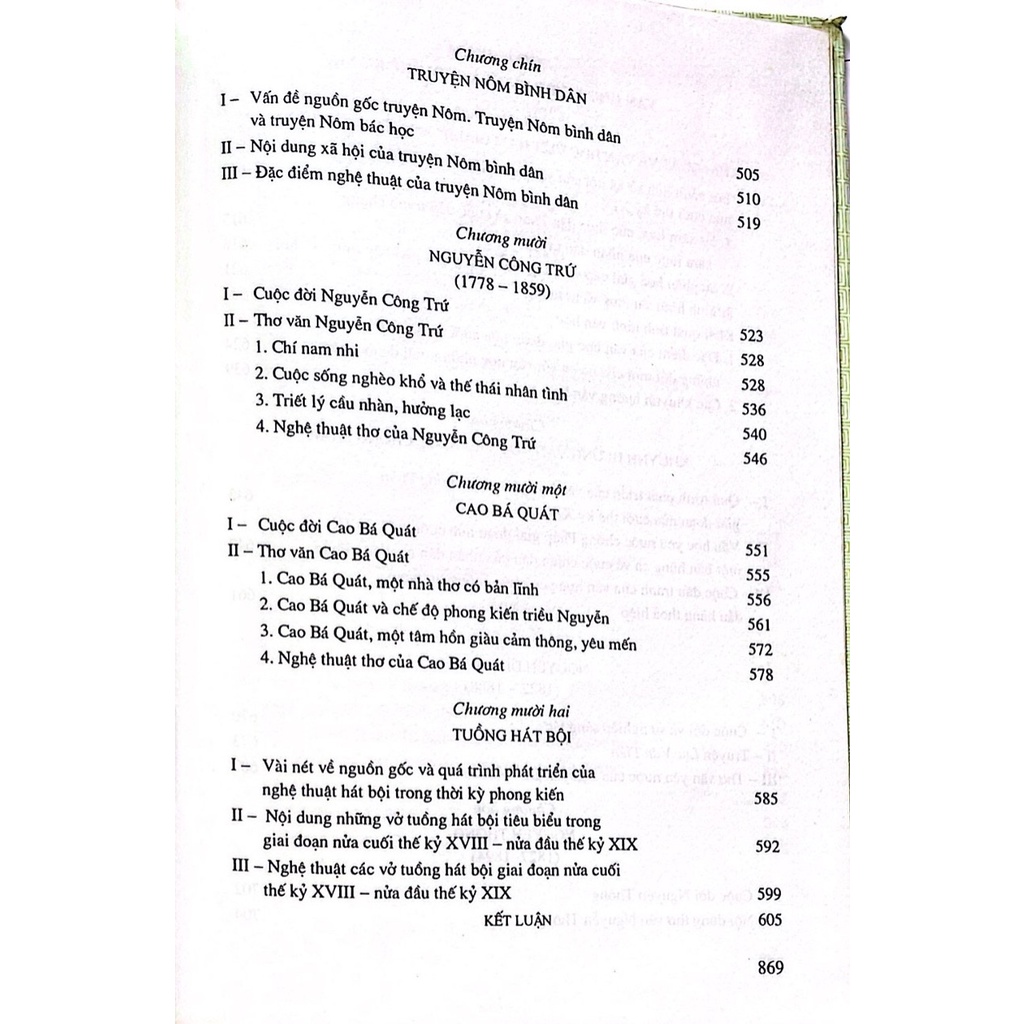 Sách - Văn Học Việt Nam (Nửa cuối thế kỷ XVIII - Hết thế kỷ XIX)