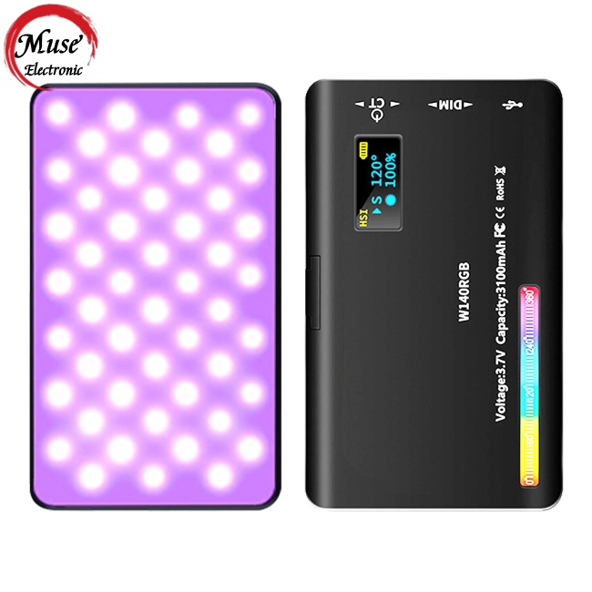 Bộ Bảng Đèn Led W140 Rgb 2500k-9000k Cầm Tay Chuyên Dụng Cho Live Vlog