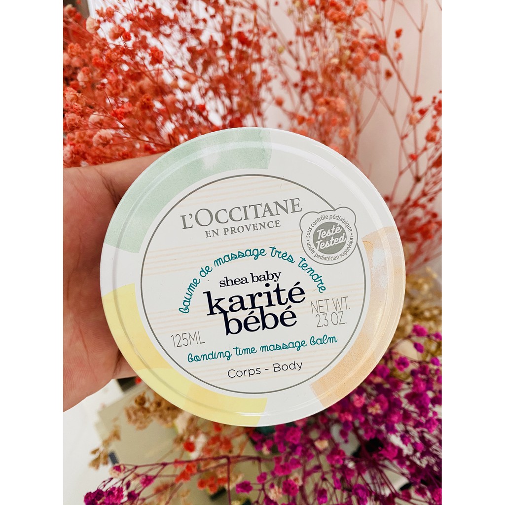 [BILL US/FR] L'Occitane Dầu dưỡng mát-xa 70% Shea Butter Baby Bonding Time Massage Balm 125ml