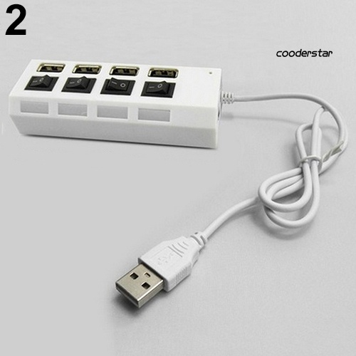 Hub chuyển đổi chia 4 cổng USB 2.0 tốc độ cao có công tắc tiện lợi