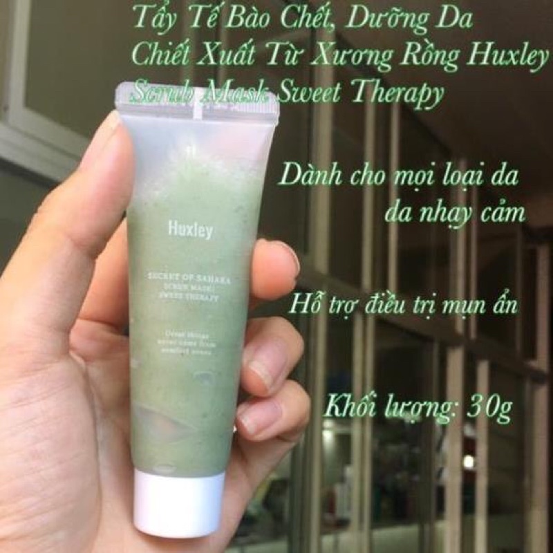 Tẩy Da Chết Huxley mini 30ml Siêu Sạch Chiết Xuất Từ Xương Rồng