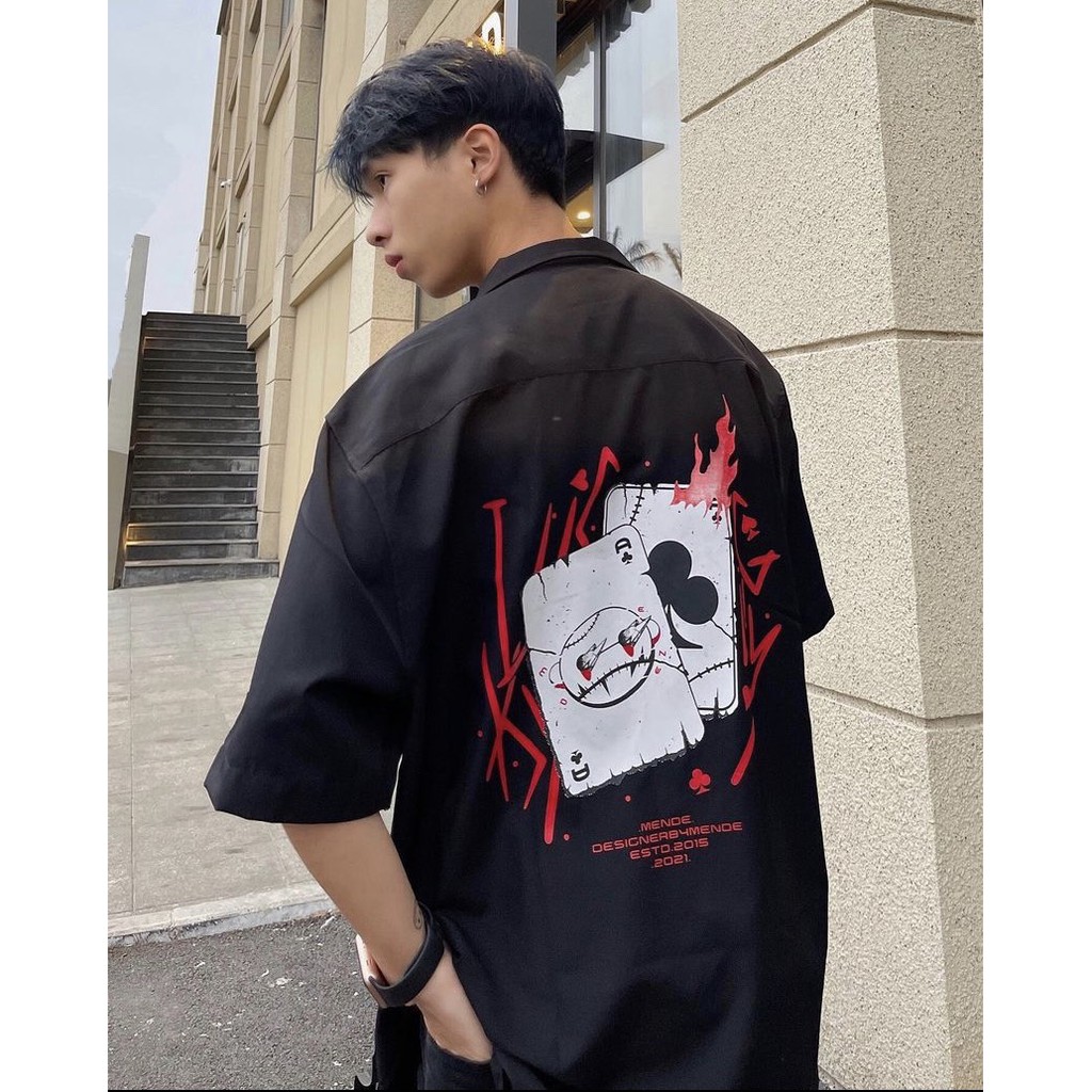 [FULLTAG CHÍNH HÃNG] Áo Sơmi MENDE JACKPOT LÁ BÀI FULLTAG | Sơ Mi Lụa Mềm CNK 100% | CHUẨN CAO CẤP 1:1 LOCAL BRAND | BigBuy360 - bigbuy360.vn