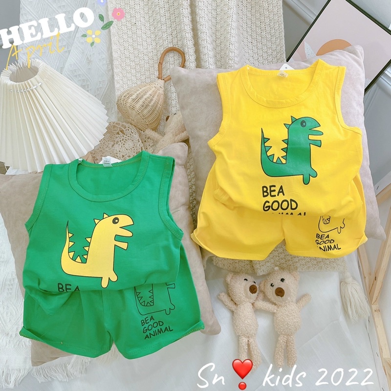 Xả Bộ khủng long cotton co dãn cho bé trai