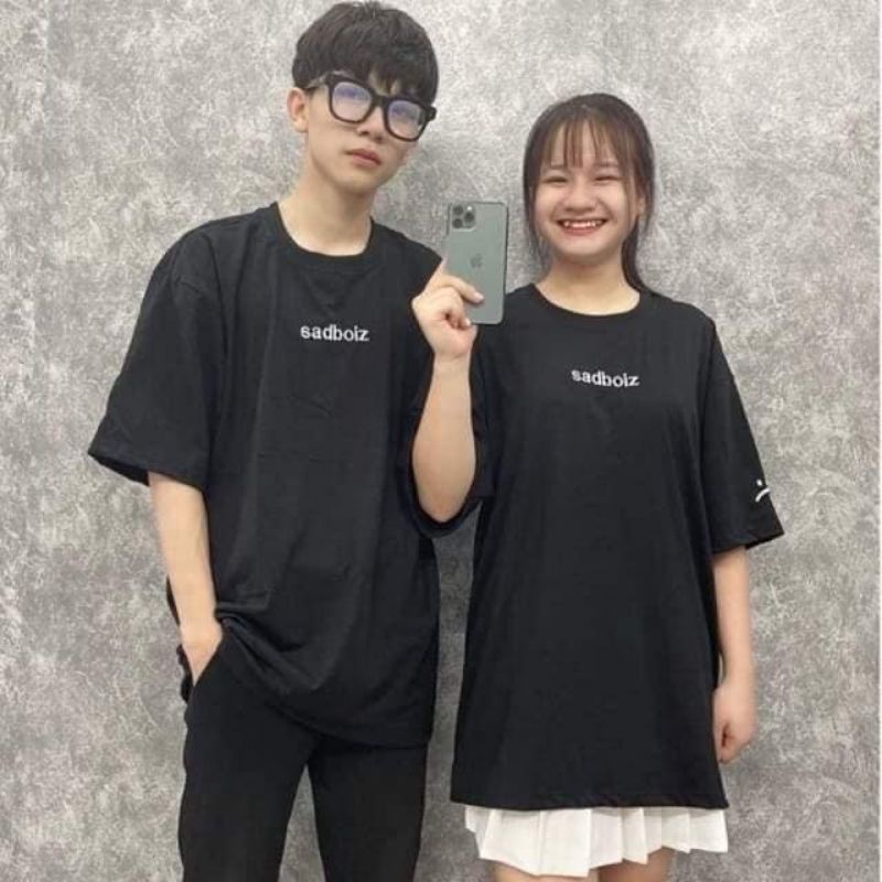 Áo thun Sadboiz hottrend in mặt buồn , Áo phông Unisex tay lỡ form rộng chất liệu cotton