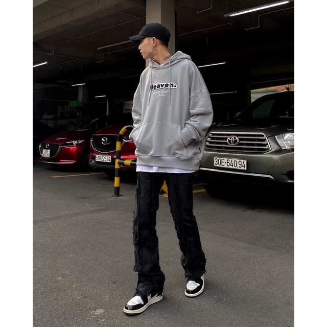 Áo Hoodie Back to Heaven (Đen, Xám, Xanh Blue, Kem)