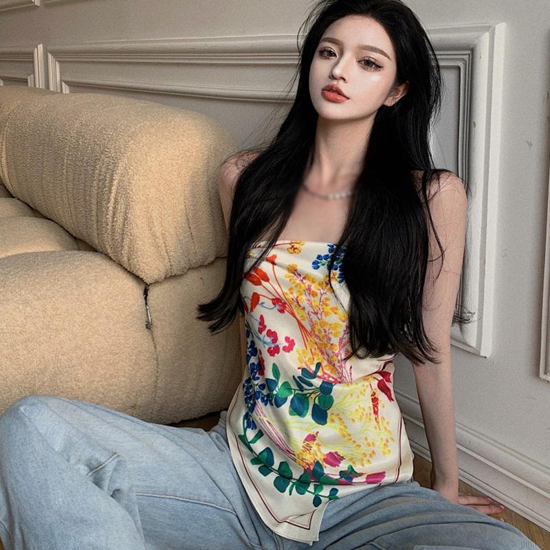 Áo Ống Vải Lụa In Họa Tiết Phong Cách Hàn Quốc Gợi Cảm Thời Trang Dành Cho Nữ | WebRaoVat - webraovat.net.vn