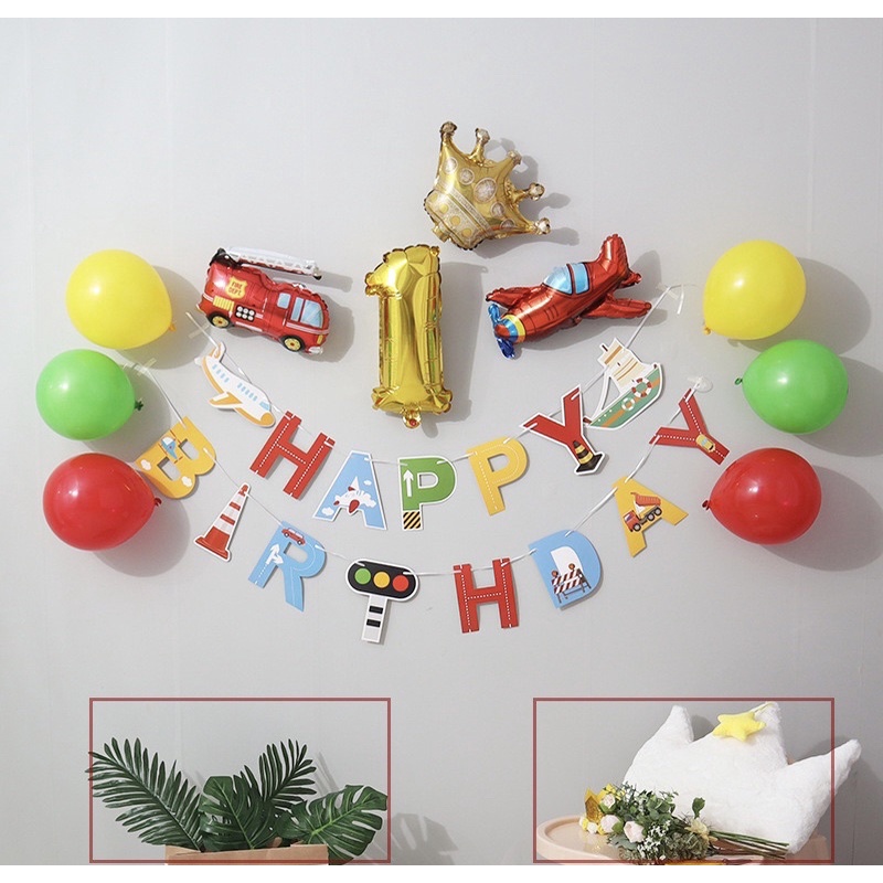 Set Bóng Trang Trí  Sinh Nhật Cho Bé Trai, Bé Gái