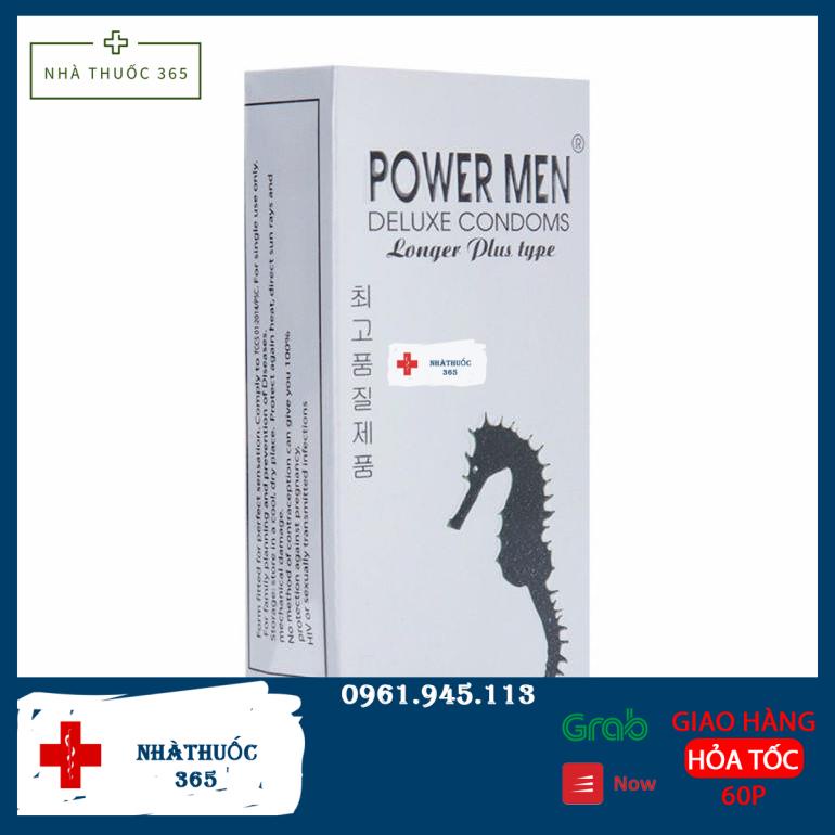 [COMBO 2 Hộp 24 chiếc] - Bao cao su Power Men Longer Plus cá ngựa hộp 12 chiếc