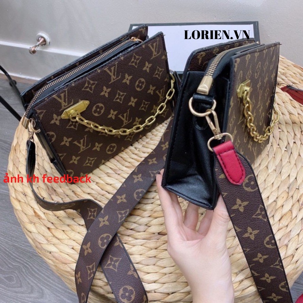 Túi Cluth Cầm Tay Đeo Chéo Nữ Đẹp LORIEN - túi xách dáng vuông xích LEO Cầm Tay Dây Xích Siêu Xinh | BigBuy360 - bigbuy360.vn