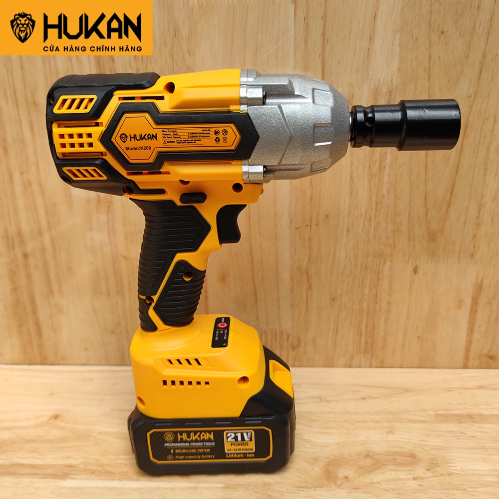 TOP BÁN CHẠY  Máy siết bulong HUKAN K200 600Nm 2 cấp chỉnh lực