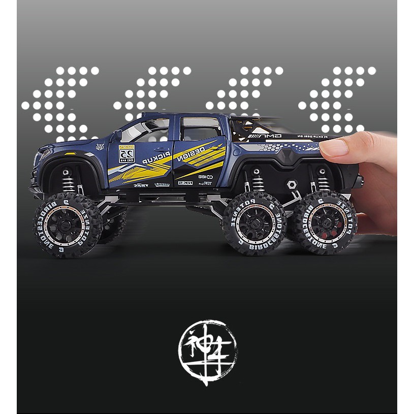 Ô tô Mô hình Mercedes Benz X-CLASS 6×6 Pickup Offroad tỉ lệ 1:28