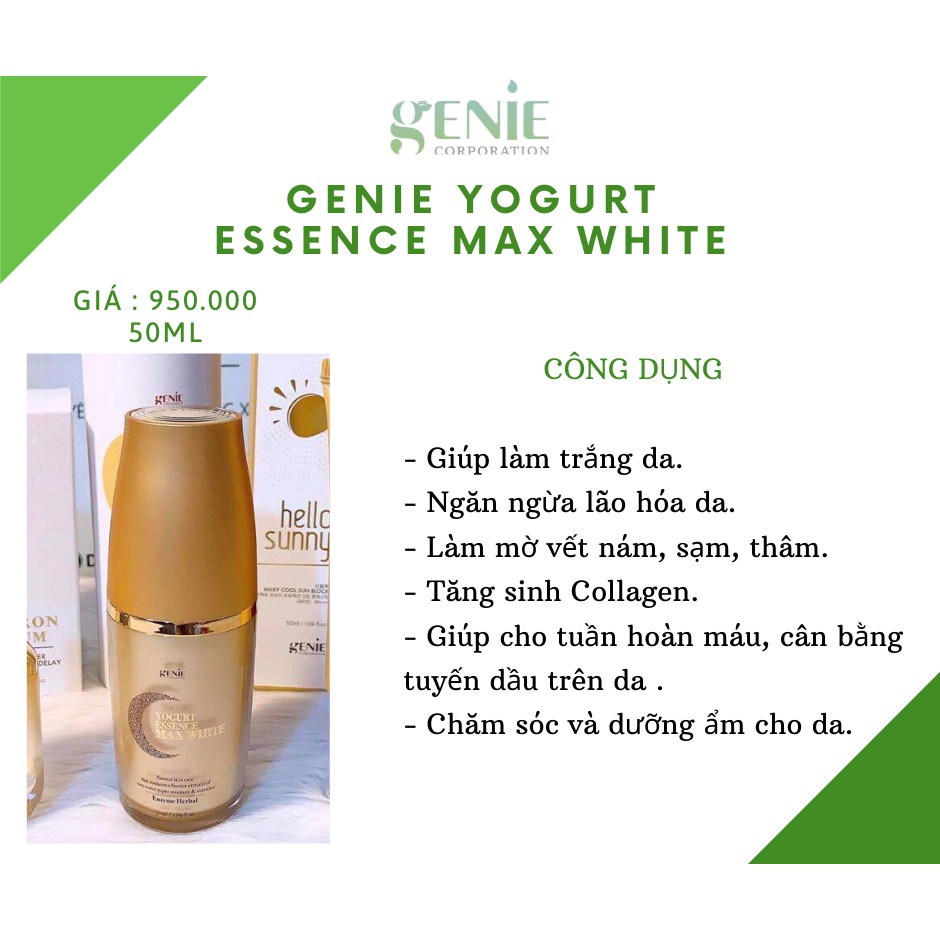 Kem sữa chua lên men trắng da Yogurt Essence Genie