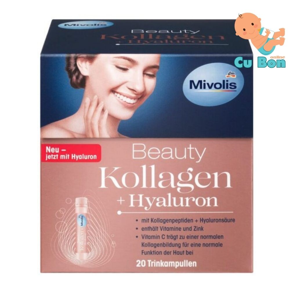 Collagen Thuỷ Phân Mivolis Beauty Kollagen Hyaluron, 20 x 25 ml của Đức