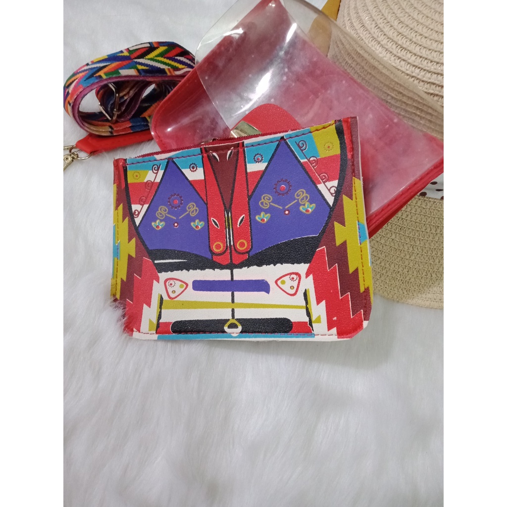 Xả kho cuối năm Túi FuRlLa nhựa trong dây thổ cẩm , ba lô