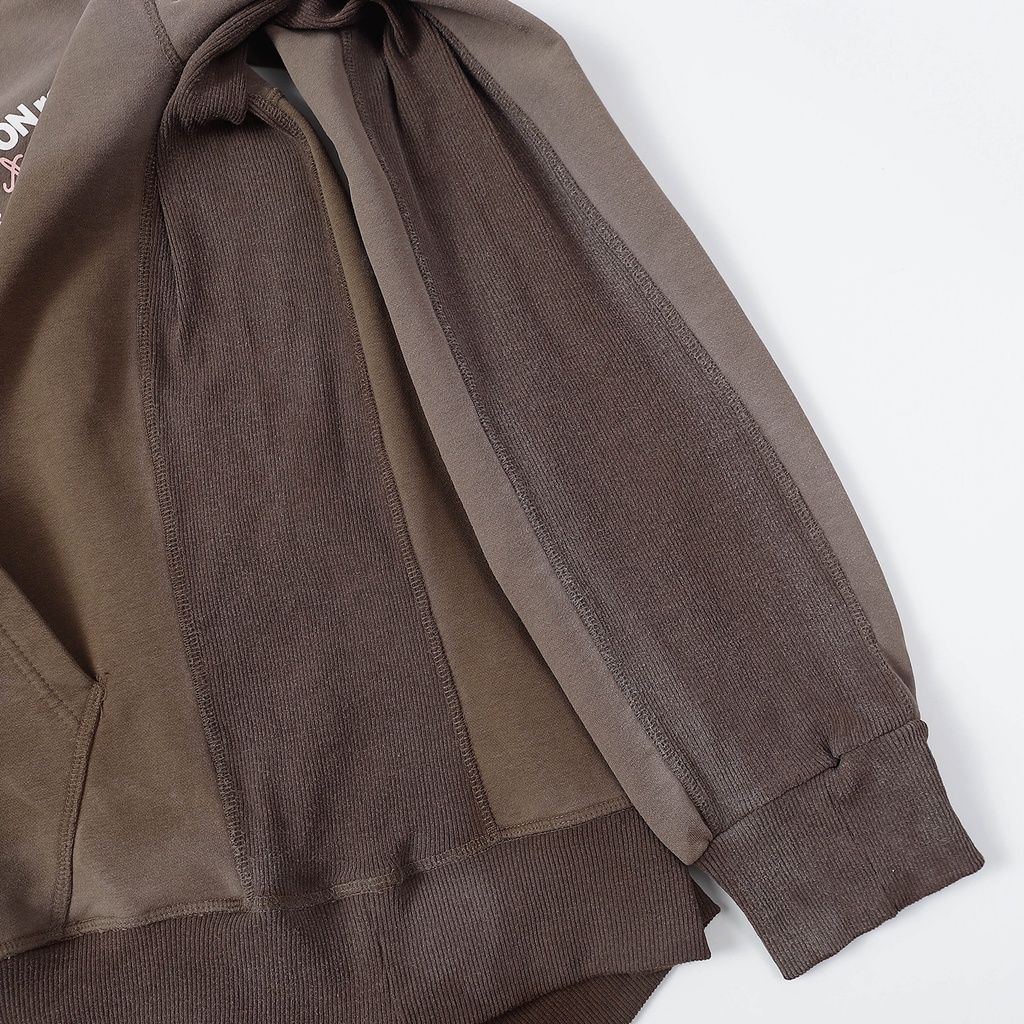 RRR123 Antique American Fashion Brand High Twist Cotton Yarn Three dimensional Splice Sandblast Distressed Print Loose Hoodie Sweatshirt for Lovers