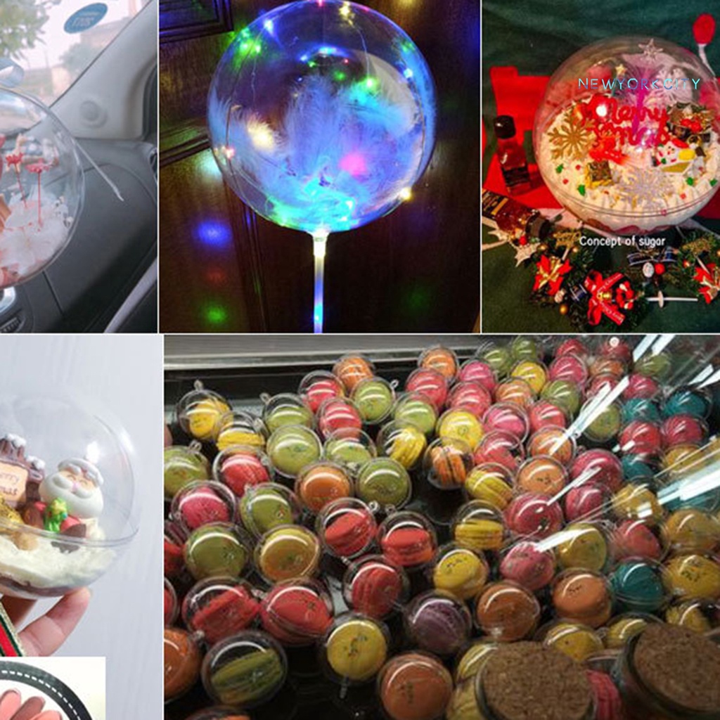 Bong Bóng Trong Suốt Bằng Nhựa Dùng Trang Trí Giáng Sinh DIY