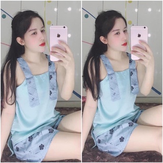 BỘ NGỦ SATIN 2 DÂY ĐÙI MS03
