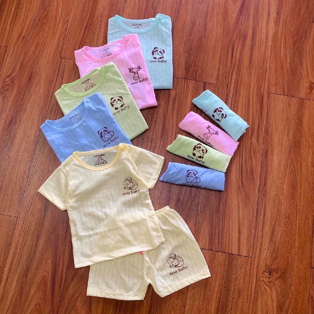 Bộ quần áo trẻ em cotton giấy QATE517