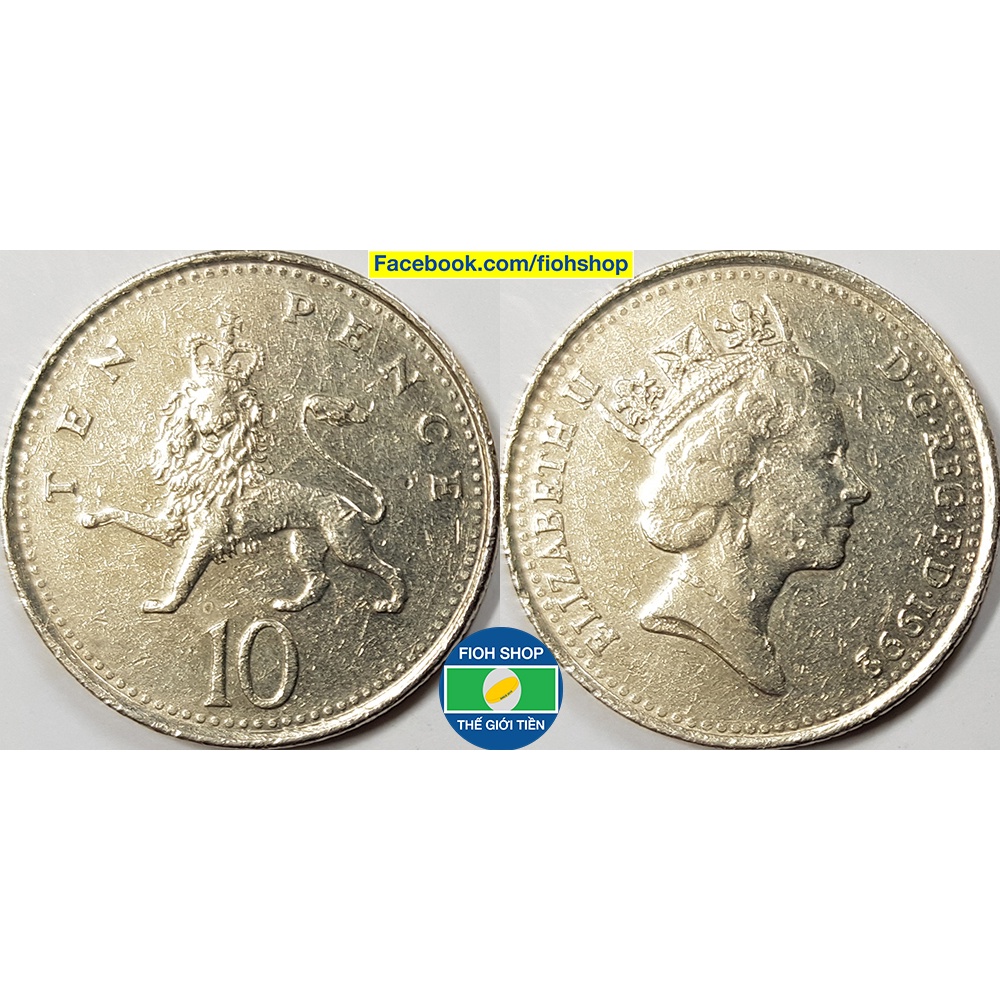 Đồng xu 10 Pence Anh Quốc (United Kingdom) 1992-1997