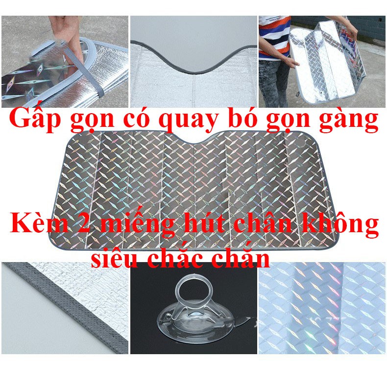 Tấm che chắn nắng kính lái oto, xe hơi - Kích thước lớn 140x70cm - Cách nhiệt hiệu quả - Better Car