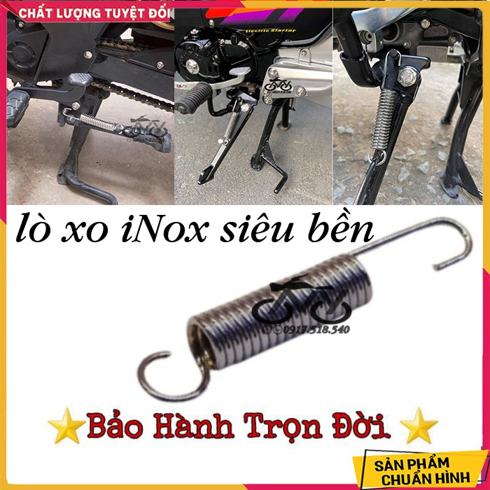 Lò Xo Chân Chống iNox 304 Gắn Chân Chống Nghiêng Cho Các Loại Xe máy siêu bền