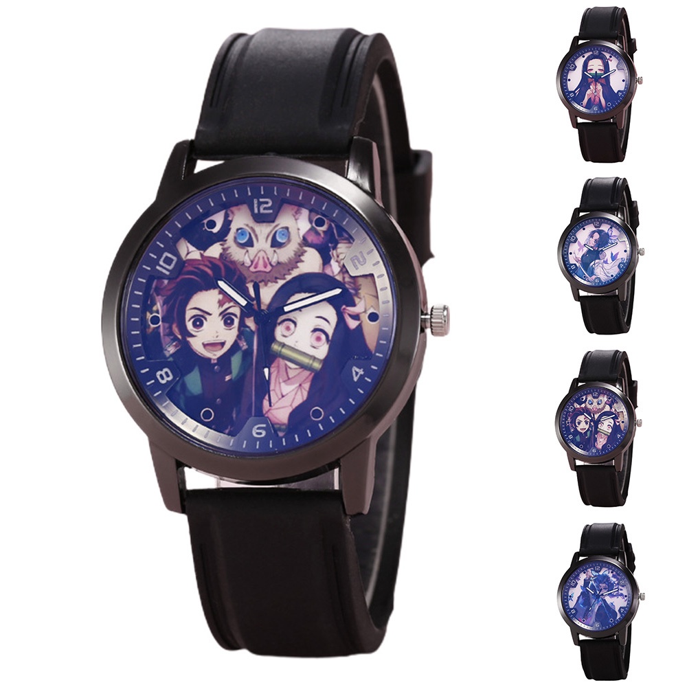 Đồng Hồ Quartz Họa Tiết Hoạt Hình Anime Dùng Làm Quà Tặng Sinh Nhật Cho Bé