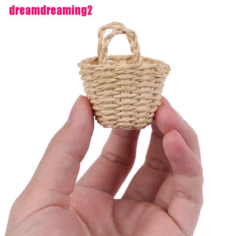 Giỏ đựng rau củ quả trang trí nhà búp bê tỉ lệ 1: 1