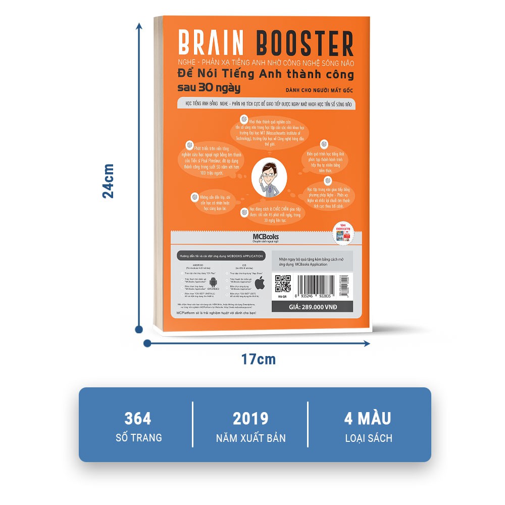 Sách - Brain Booster - Nghe Phản Xạ Tiếng Anh Nhờ Công Nghệ Sóng Não - Dành Cho Người Mất Gốc