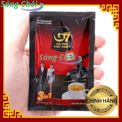 1 Bịch [50 Gói x 16g HSD 01/2024] Cà Phê Sữa G7 3in1 Cà Phê Hòa Tan G7 3 Trong 1 Chính Hãng