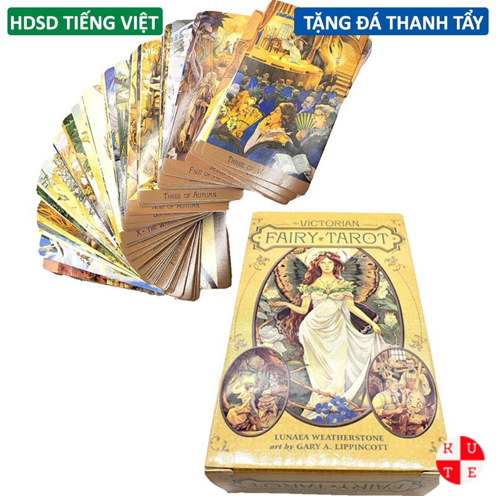 Bài Tarot Victorian Fairy 78 Lá Bài Tặng Hướng Dẫn Tiếng Việt Và Đá Thanh Tẩy E37