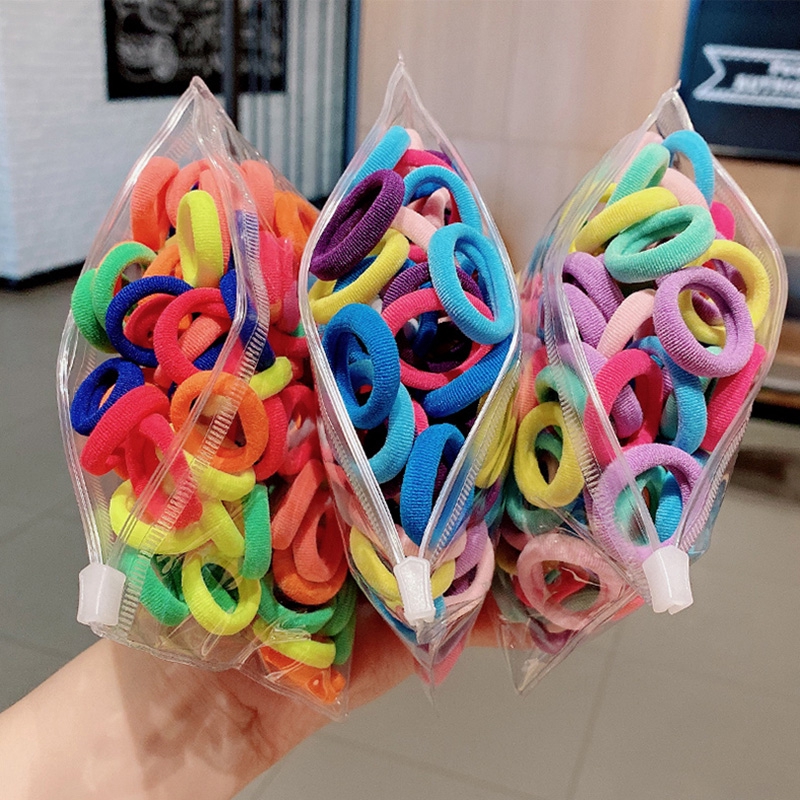 Dây buộc tóc Smileday co giãn tốt thiết kế đơn giản xinh xắn