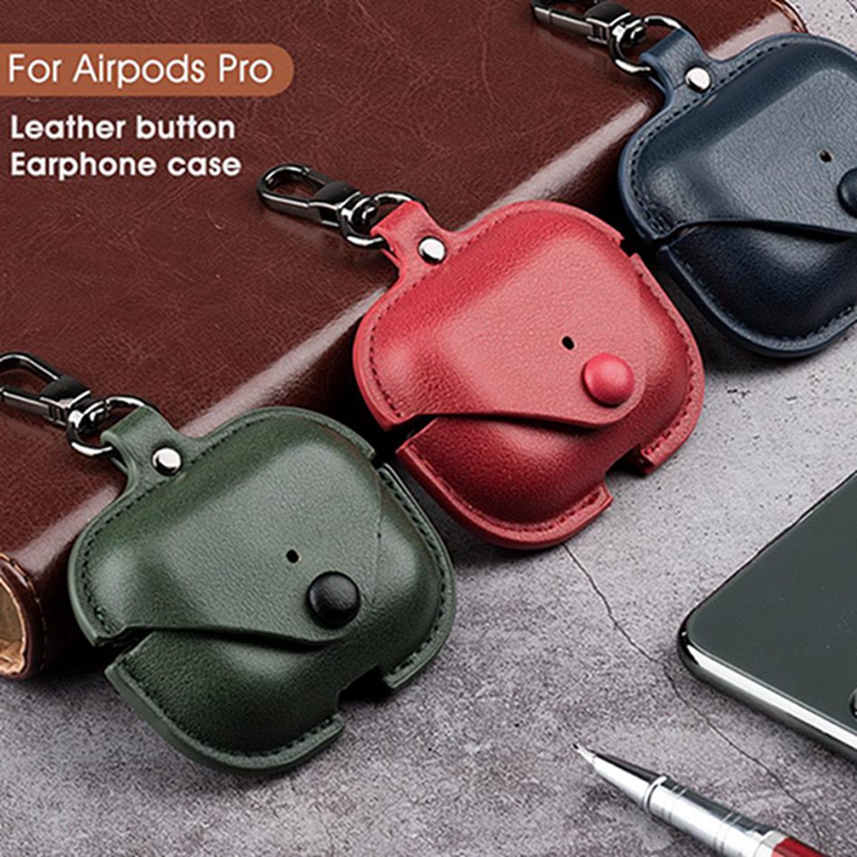 Vỏ bảo vệ hộp sạc tai nghe Airpods 3 Pro 3 2 1 4 bằng da sang trọng