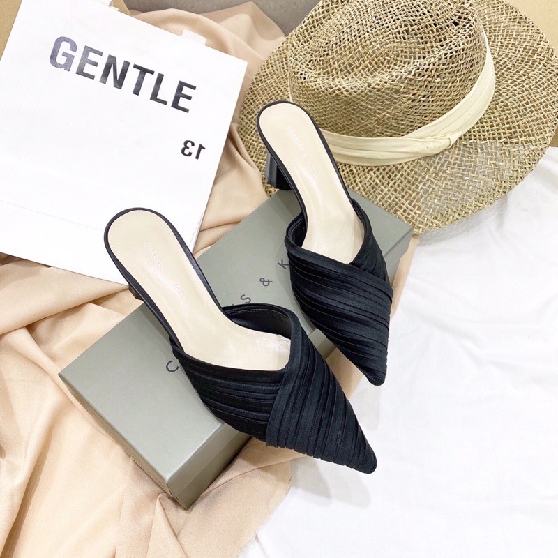 Guốc sục cnk vạt chéo gót tròn fullbox