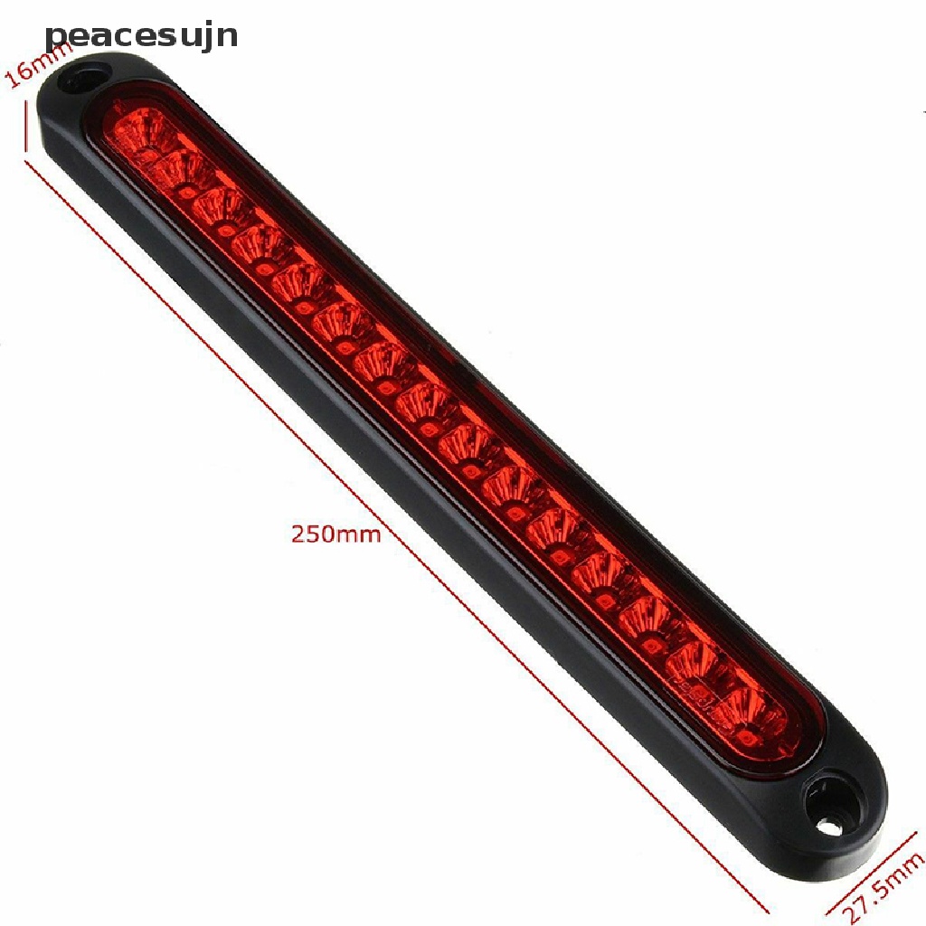 (hot*) 1PC 25CM 15 LED Red Sealed Trailer Truck RV Stop Tail Rear Brake Turn Light Bar peacesujn