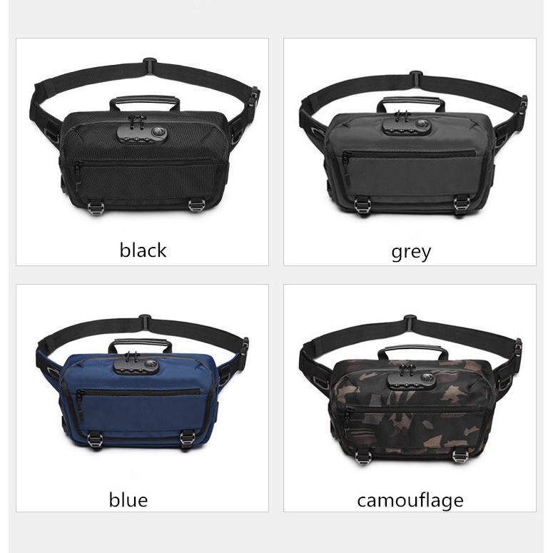 YILIONGDAQI Túi Đeo Chéo Chống Trộm Có Cổng Sạc USB Cho Nam