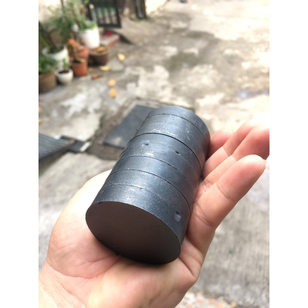 Nam Châm Đen Ferrite Ø 50x10mm, Nam Châm Tròn