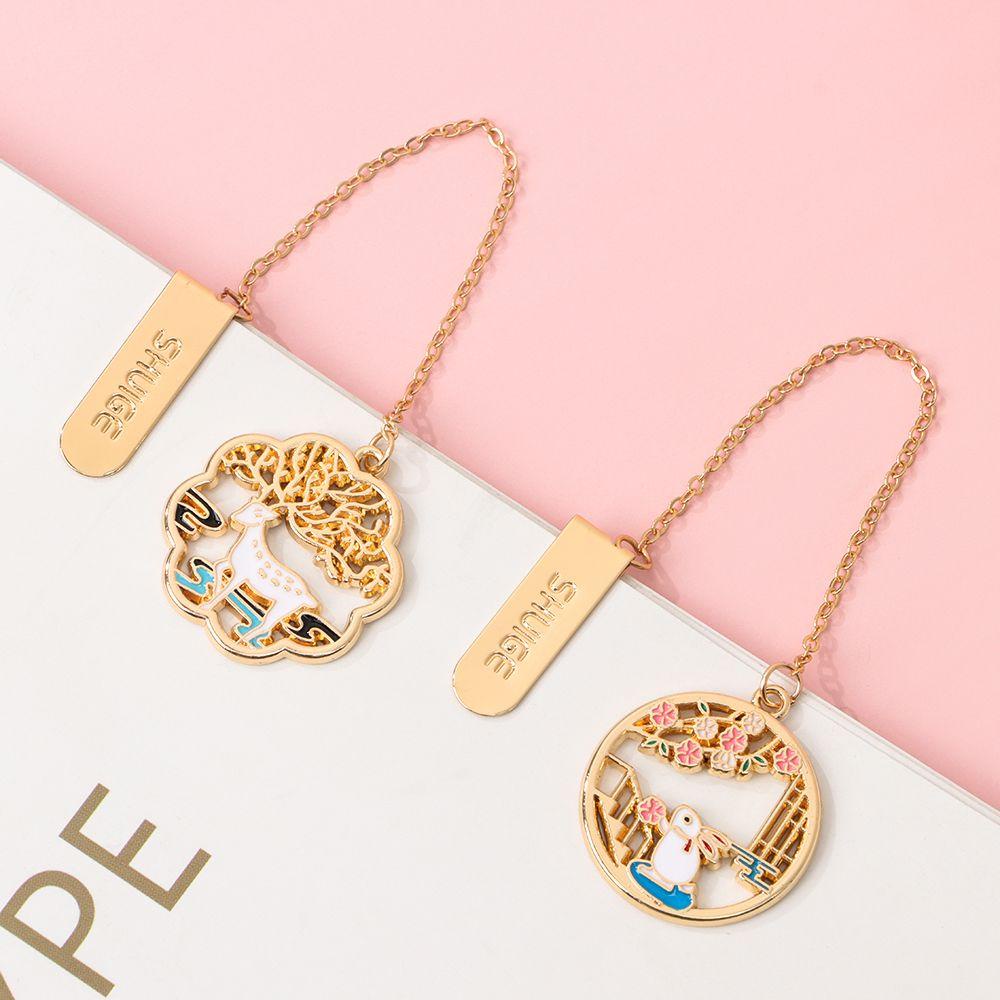Kẹp Đánh Dấu Trang Sách Bằng Kim Loại Họa Tiết Động Vật Hoạt Hình