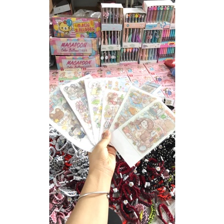 Sticker 4 tấm nhũ